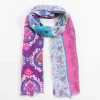 Abstract Paisley Scarf In Pink