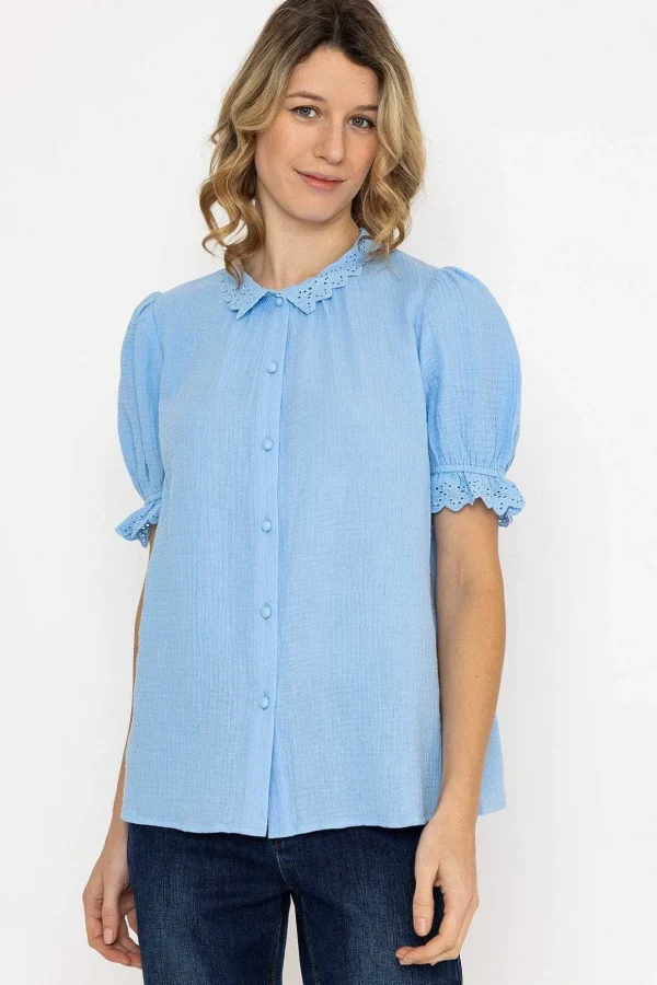 Air Flow Blouse In Blue