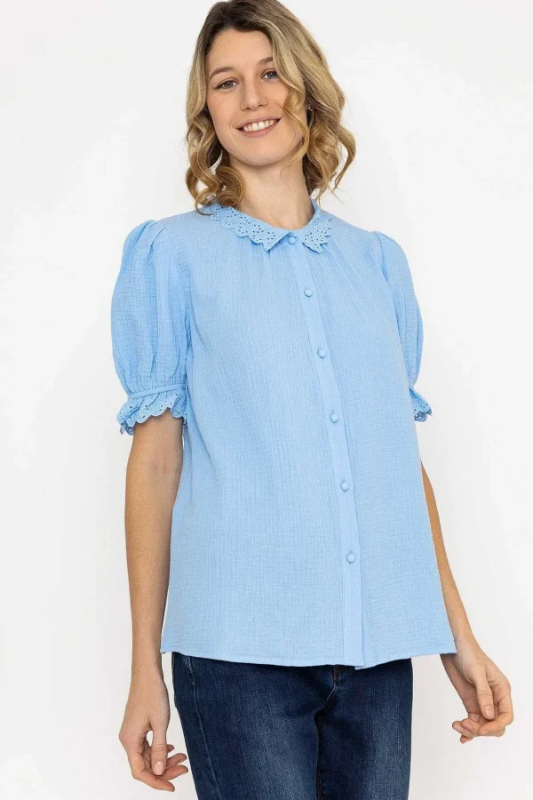 Air Flow Blouse In Blue