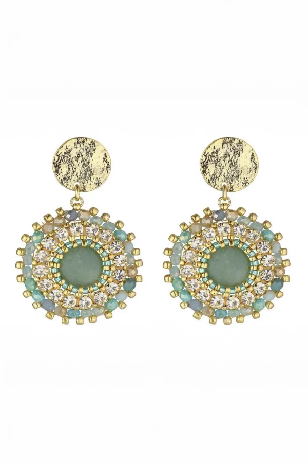 Amazon Gemstone Statement Earrings