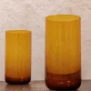 Amber Glass Hiball Set Of 2