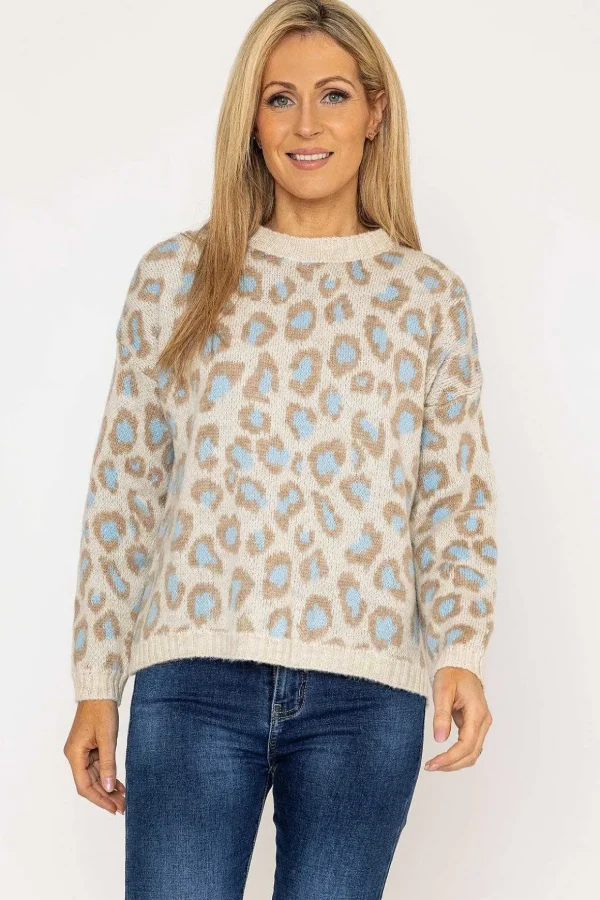 Animal Knit In Multi Print