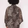 Animal Print Blouse In Animal