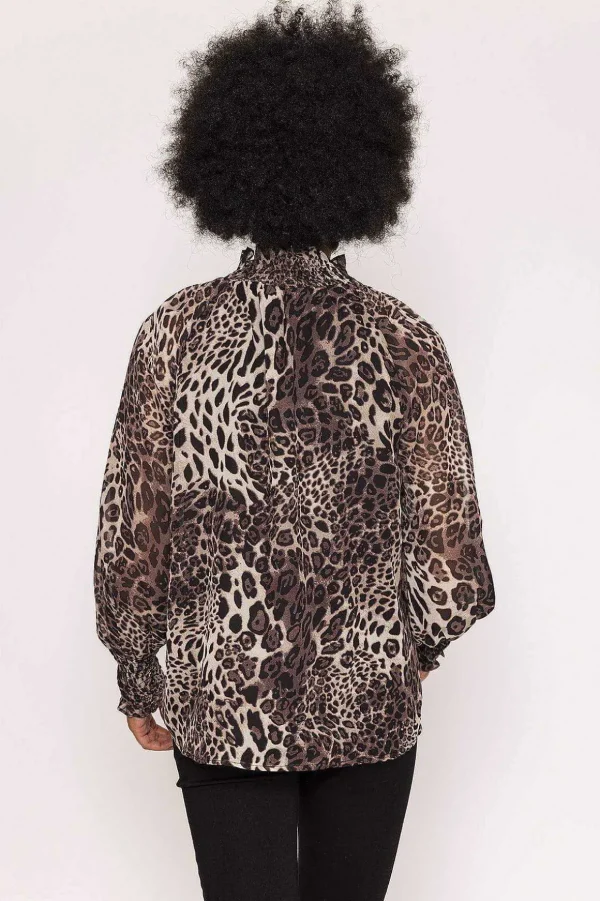 Animal Print Blouse In Animal