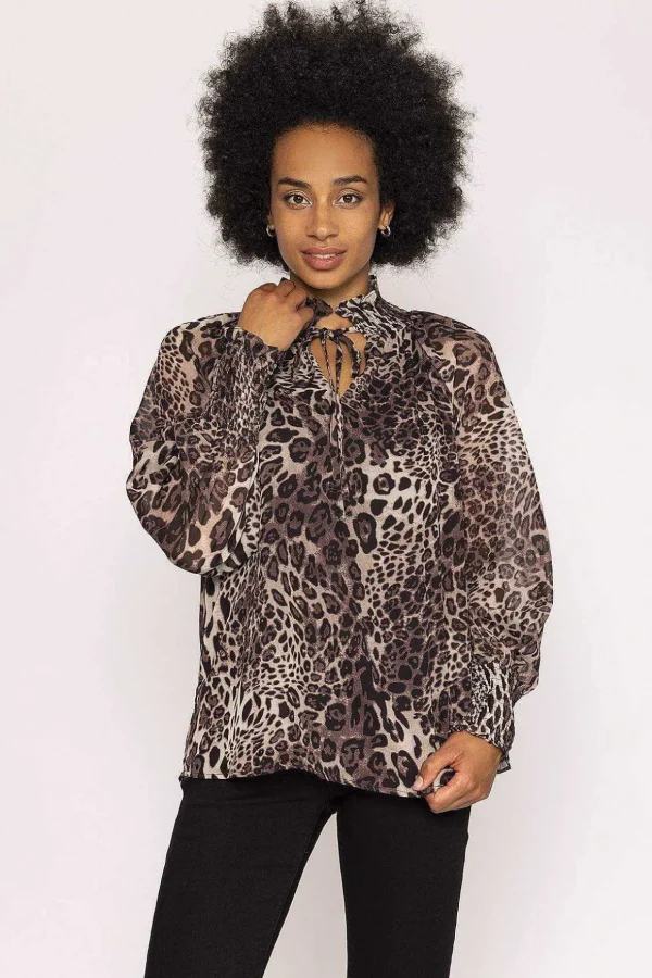 Animal Print Blouse In Animal