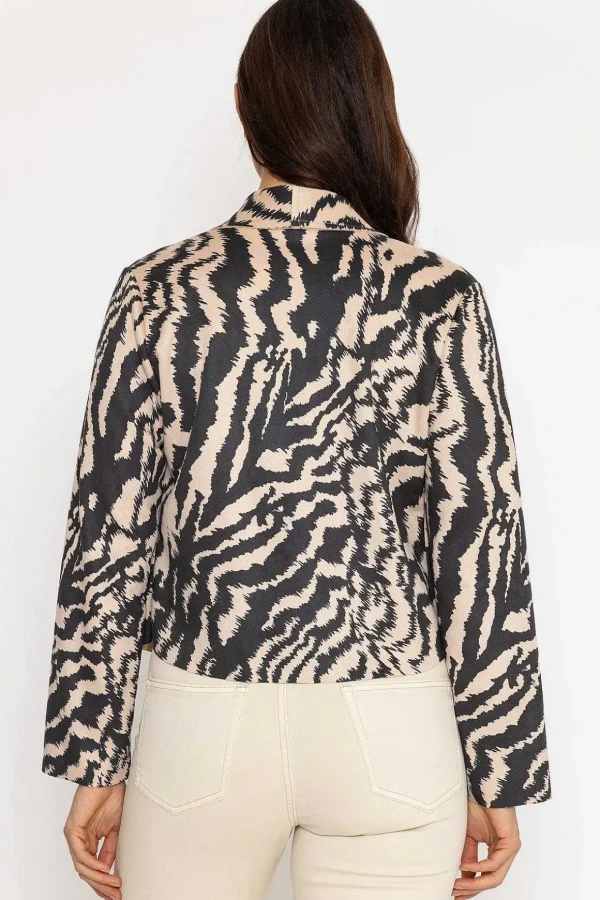 Animal Print Suede Jacket