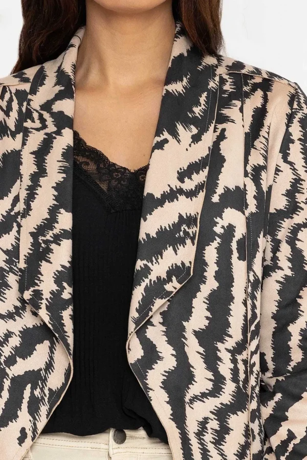 Animal Print Suede Jacket