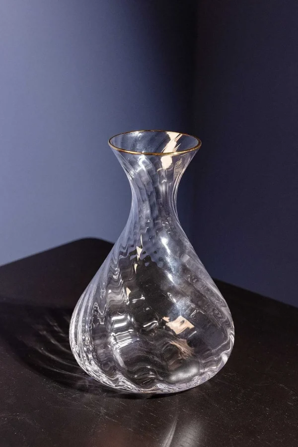 Aster Gold Trimmed Wine Carafe