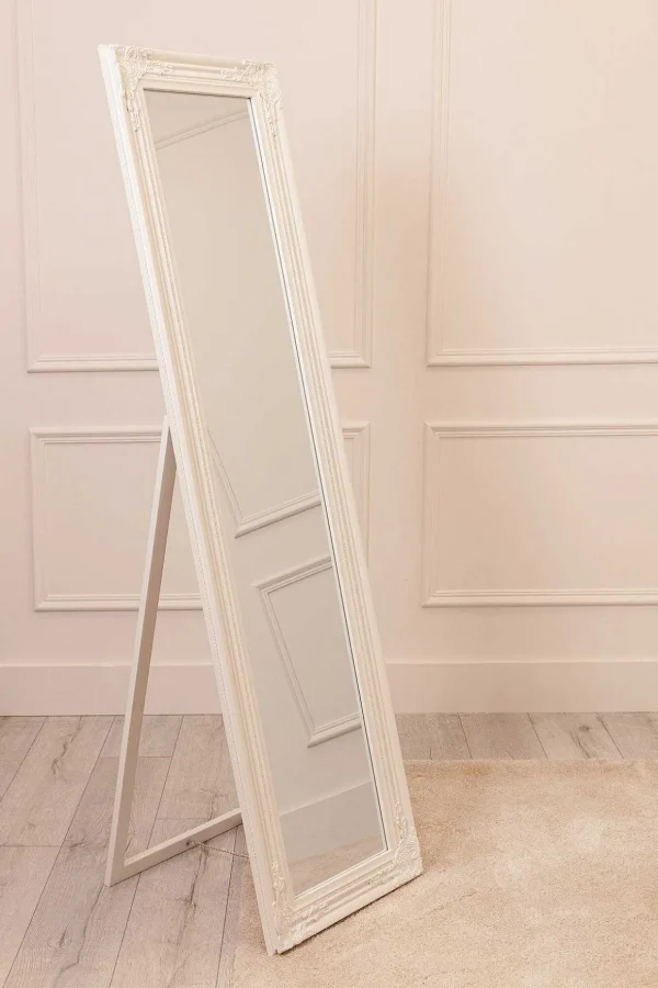 Audrey Cream Floor Standing Mirror