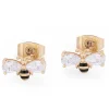 Bee Ball Stud Earrings In Gold