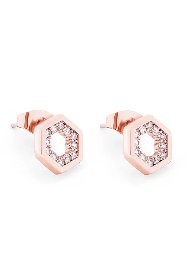 Bee Hexagonal Stud Earrings