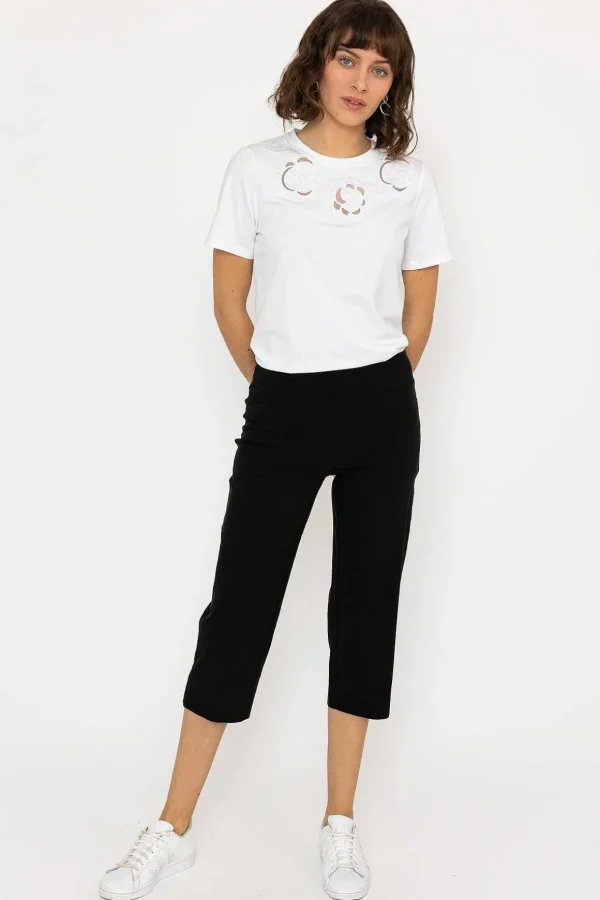 Bengaline Crop Pants In Black