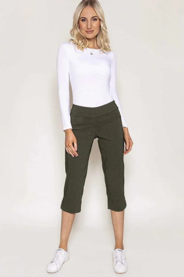 Bengaline Crop Pants In Khaki