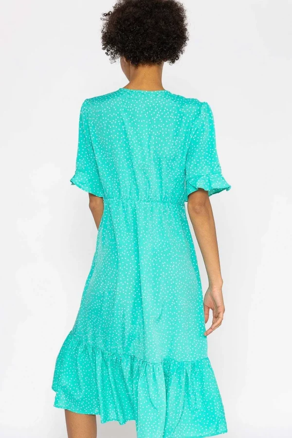 Betty Midi Dress In Aqua Print