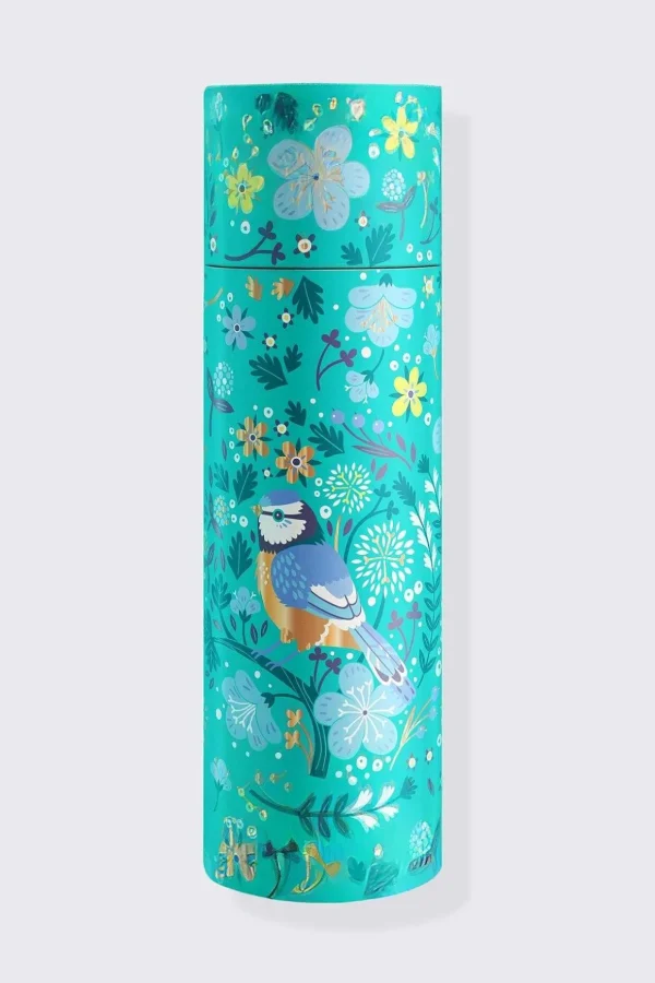 Birdy Metal Water Bottle Blue Tit