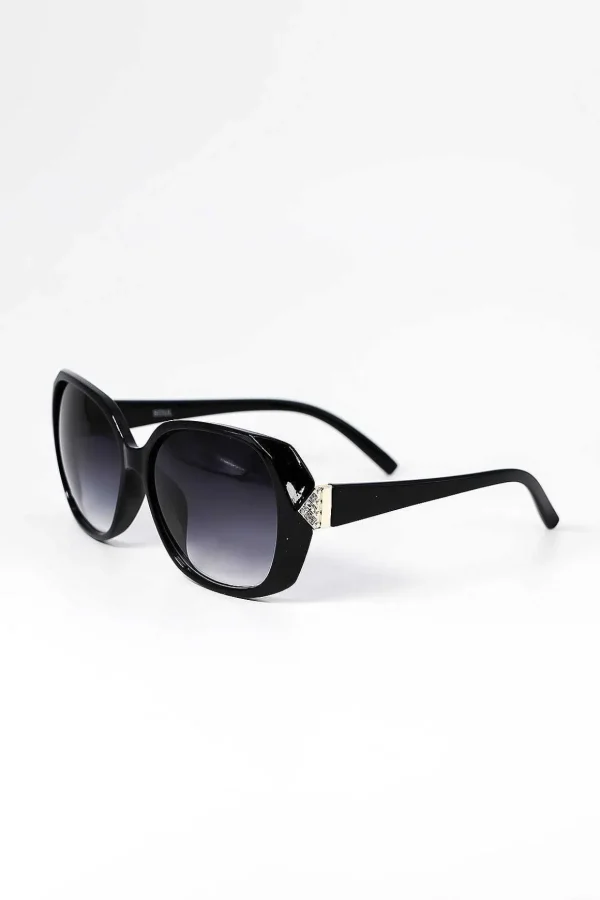 Black Diamante Detail Sunglasses