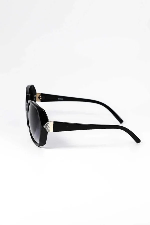 Black Diamante Detail Sunglasses