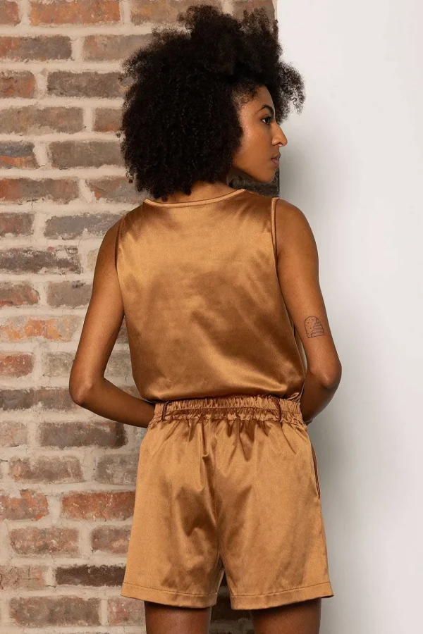 Blair Sleeveless Top In Bronze