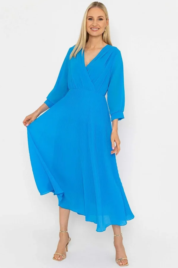 Blue Hannah Midi Dress