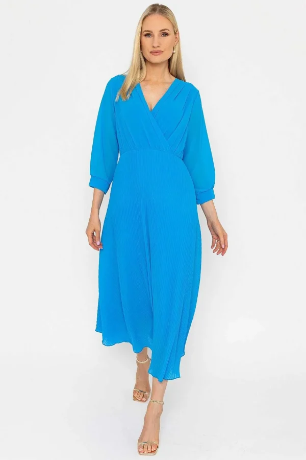 Blue Hannah Midi Dress