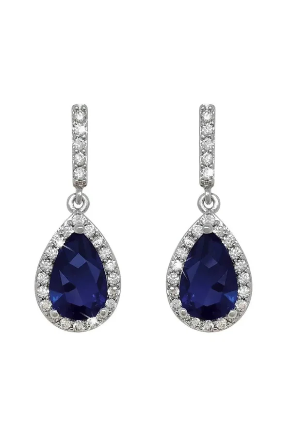 Blue Pear Shape Earrings