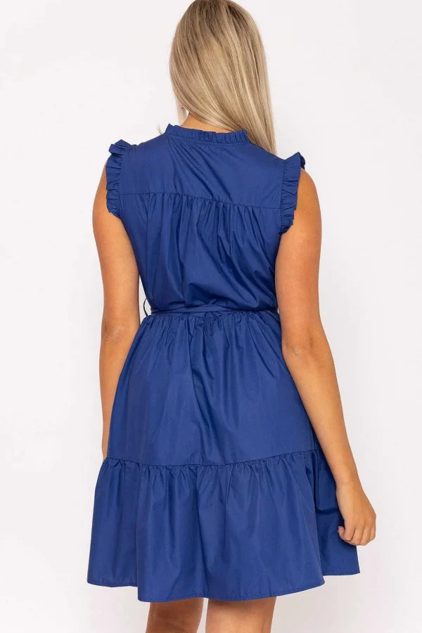 Blue Poplin Mini Dress