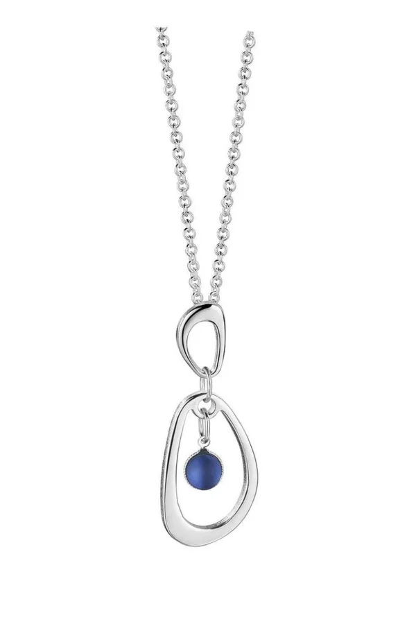 Blue Stone Droplet Pendant