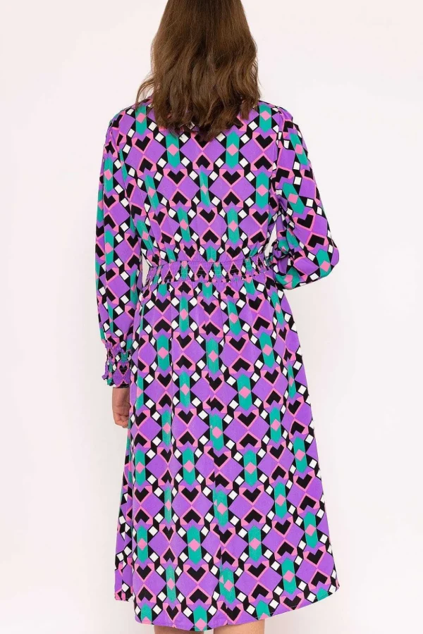 Brioni Midi Dress In Lilac Print