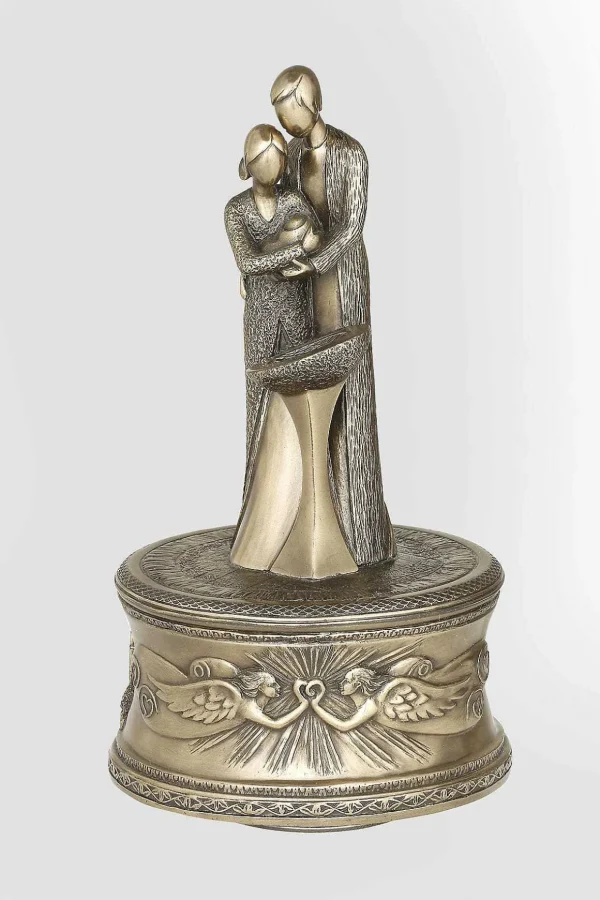 Bronze Christening Music Box