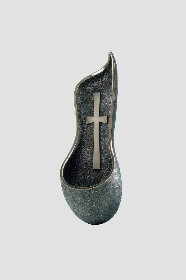 Bronze Cross Holy Water Font