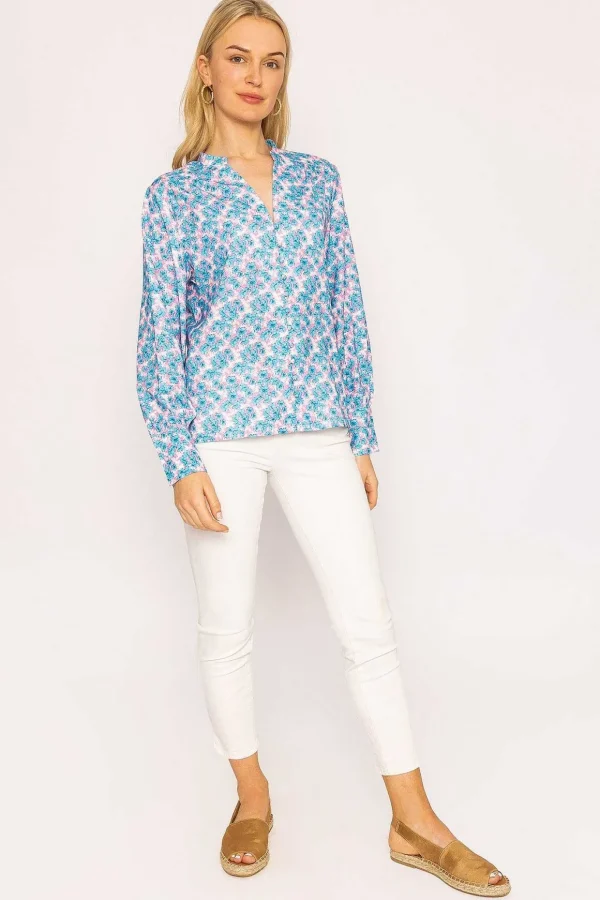 Button Blouse In Blue