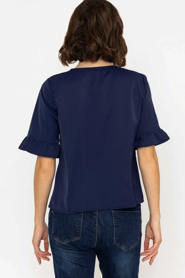 Button Blouse In Navy