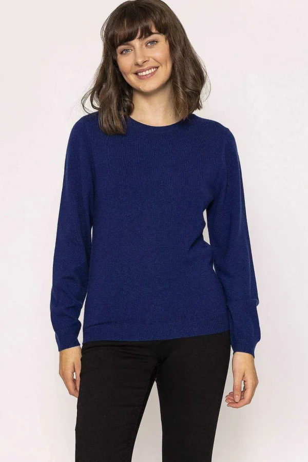 100% Cashmere Knit In Denim