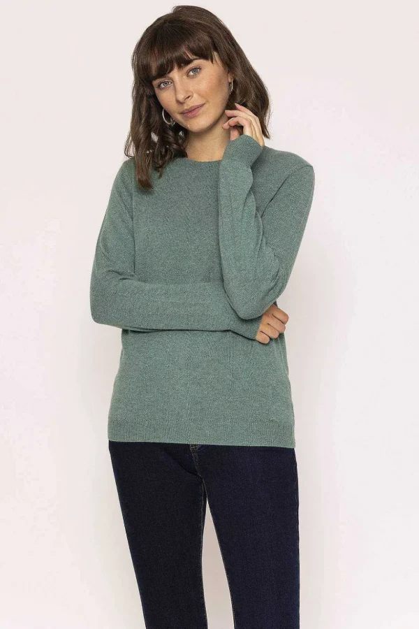 100% Cashmere Knit In Sage