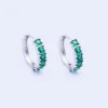 Classic Emerald Hoops