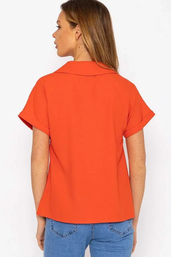 Coral Camp Collar Shirt