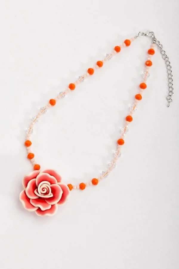 Coral Flower Necklace