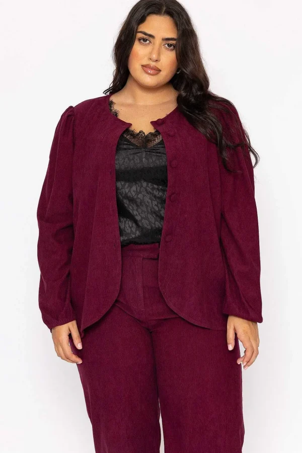 Cord Jacket In Plum