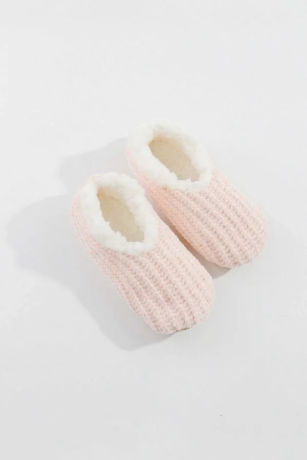 Cosy Knit Slipper Sock In Pink