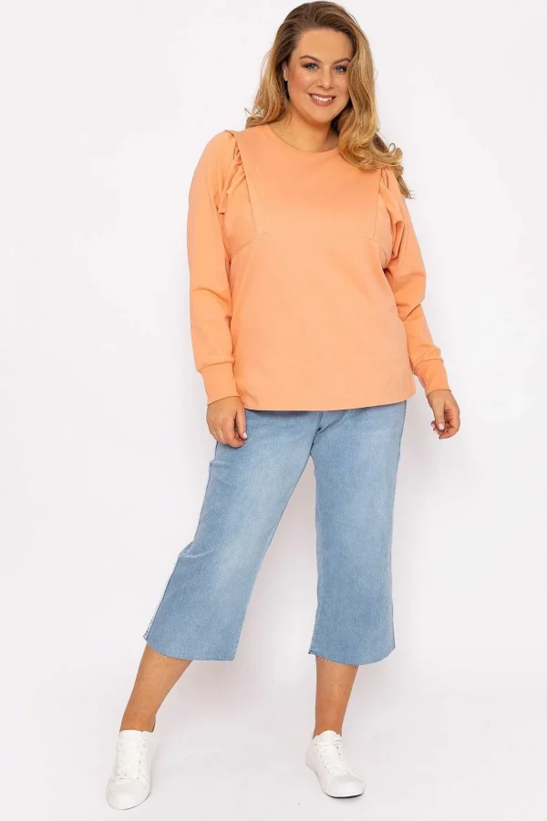 Cotton Sweatshirt In Orange