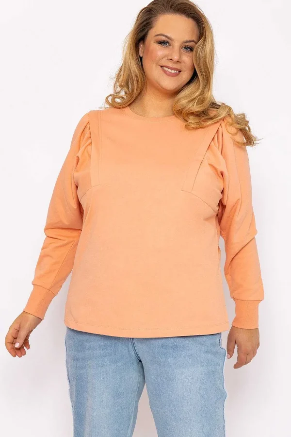 Cotton Sweatshirt In Orange