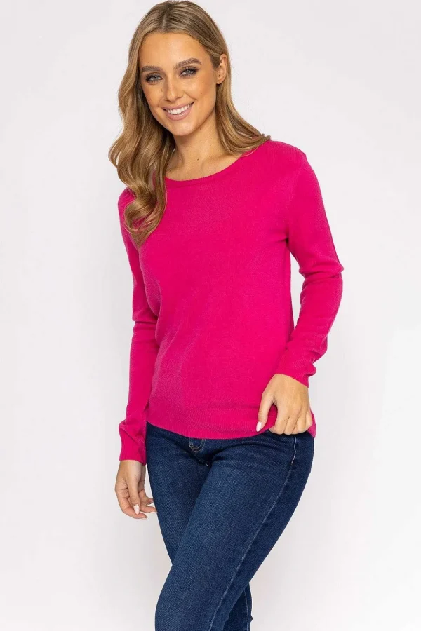 Crew Neck Cashmilon Knit In Pink