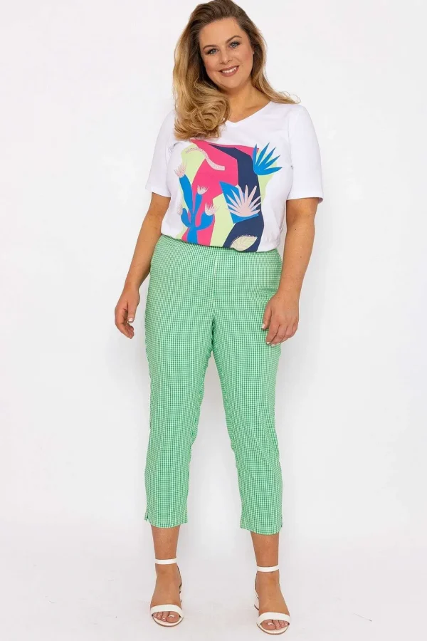 Cropped Green Bengaline Pants