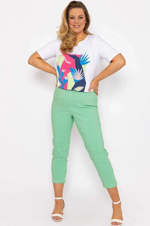 Cropped Green Bengaline Pants