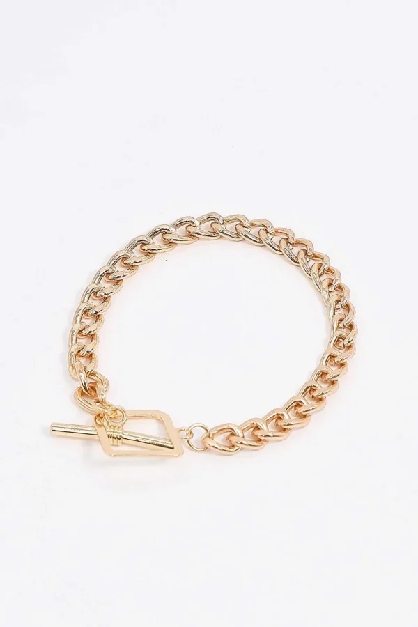 Curb T-Bar Bracelet