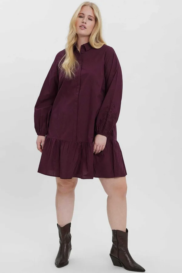 Curve - Abby Dress In Burgundy