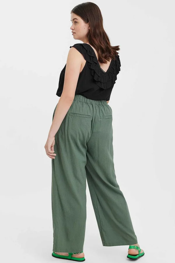 Curve - Aubriella Wide Pants In Khaki