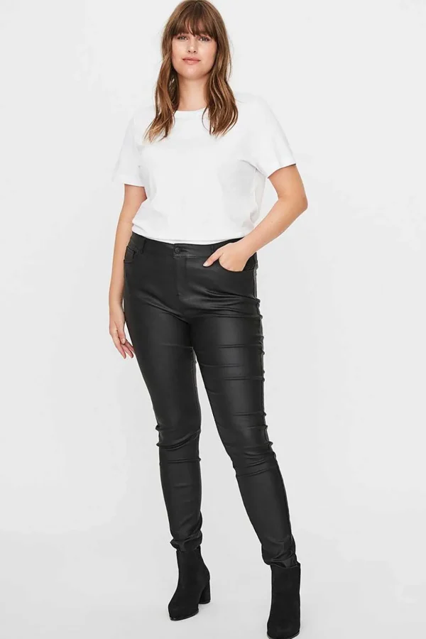 Curve - Coated Pants In Black