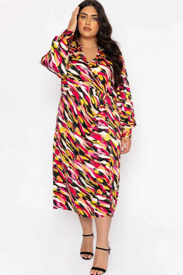 Curve - Kleo Shirt Dress In Multi Print