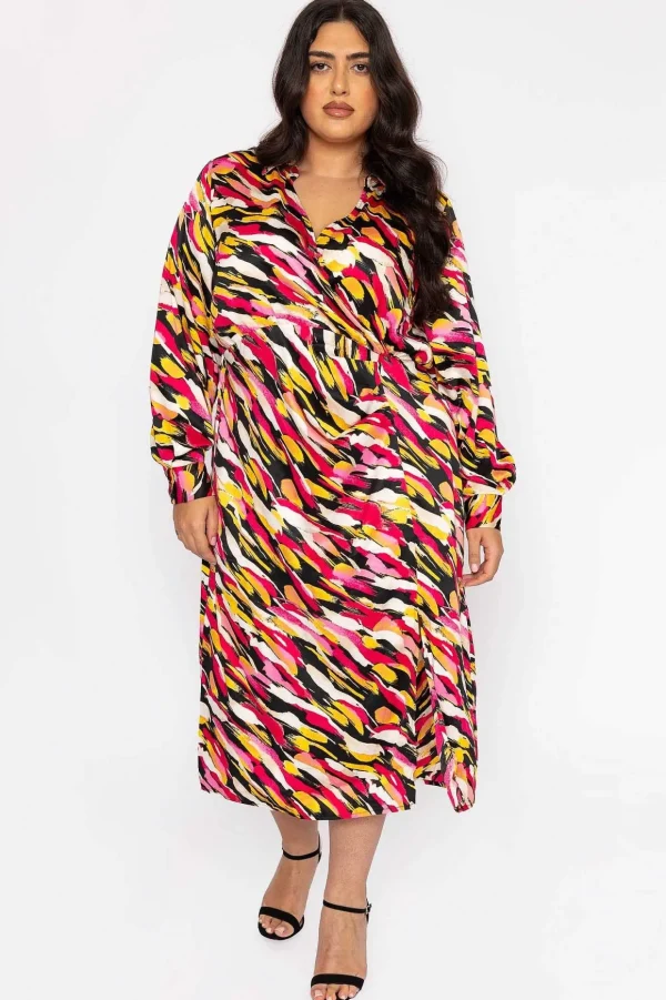 Curve - Kleo Shirt Dress In Multi Print